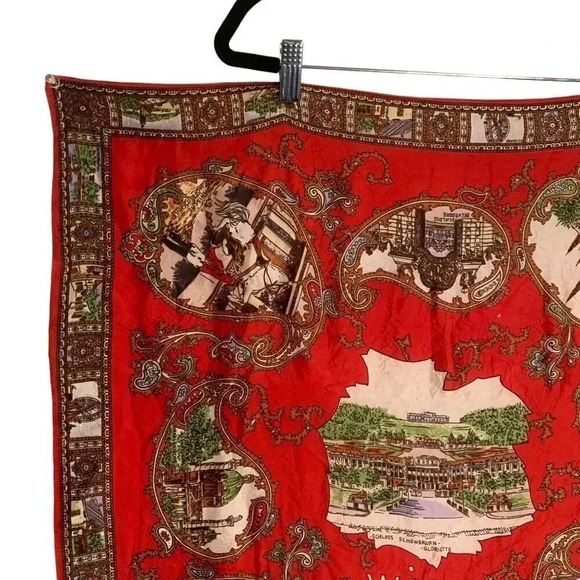 Vintage Wien Austria Souvenir Scarf Silky Square Large 25"x25" Travel Vacation - Picture 2 of 6